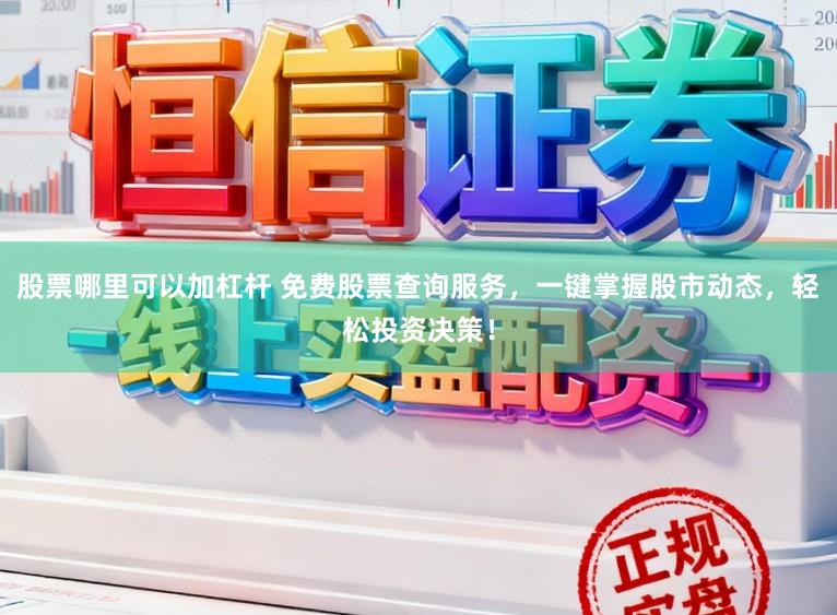 股票哪里可以加杠杆 免费股票查询服务，一键掌握股市动态，轻松投资决策！
